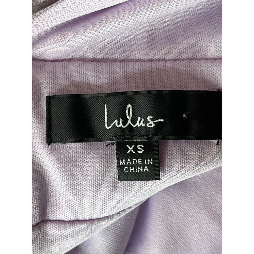 LuLus Dress Garden Meandering Floral Chiffon gown purple X-Small XS - Picture 6 of 7